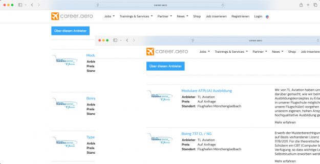 Screenshot Career.Aero