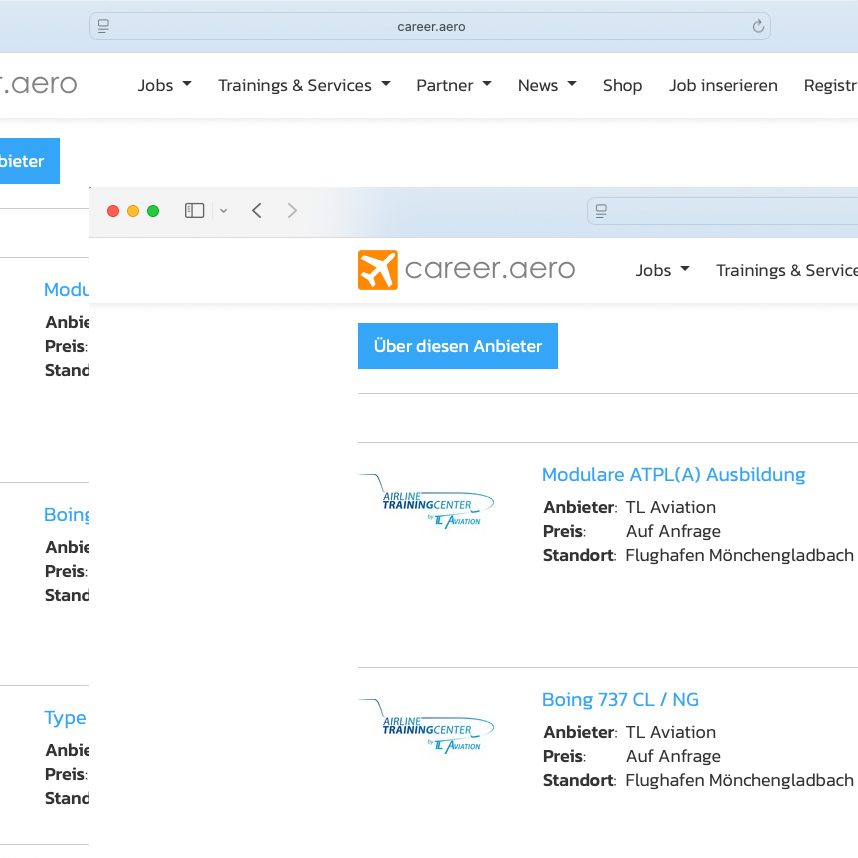 Screenshot Career.Aero